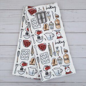 Kitchen Towels Towel Set of 2 Baking Supplies Dual Purpose 18x28